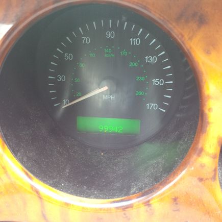 Worst reflection ever ... that says 99942 if you can't read it.