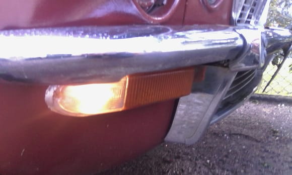 front light by indicator on with 'side light' selector engaged.