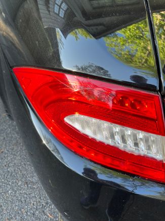 The adhesive isn’t visible on the light with the colored lens.