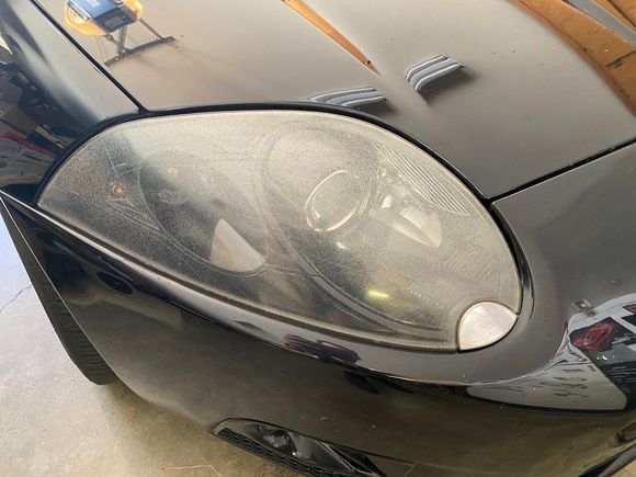 Fogged and cracked headlights 