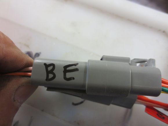 B bank even numbered batch wires this side of the plug