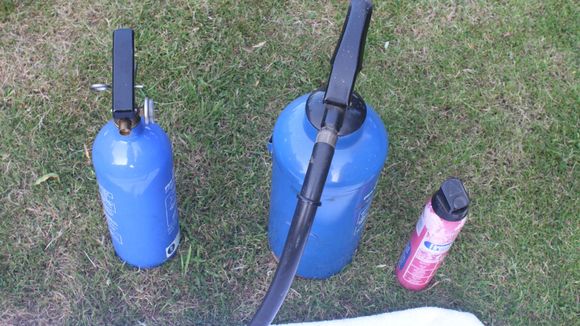 Paranoid or What! just to make sure She didn't Catch Fire I packed some Fire Extinguishers just in case