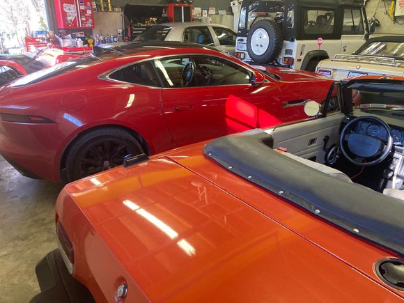 F-Type is at home with my other British vehicles