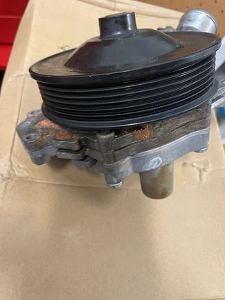 rear (engine side) coolant stains