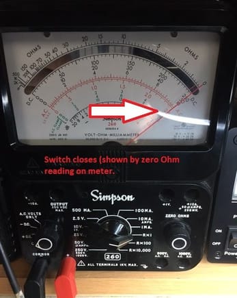 And the park position microswitch shows a dead short, which indicates that the switch is passing a signal to the ECM