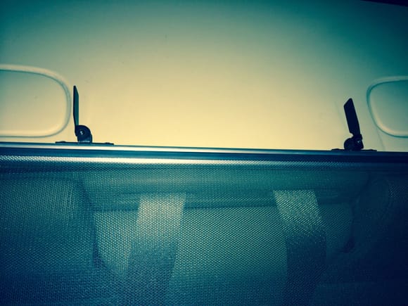 OEM windscreen tabs (hinged metal).
