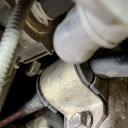 Photo 2; Upper bolt pushed to the left.