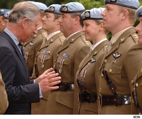 Prince Charles inspects the troops