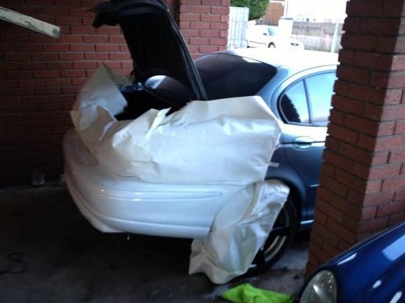 A bit of paint went on, then a blast with the heat gun, then more spraying and so this went on.  No sanding during the process and a sheen effect started to soon appear (quite surprising actually).