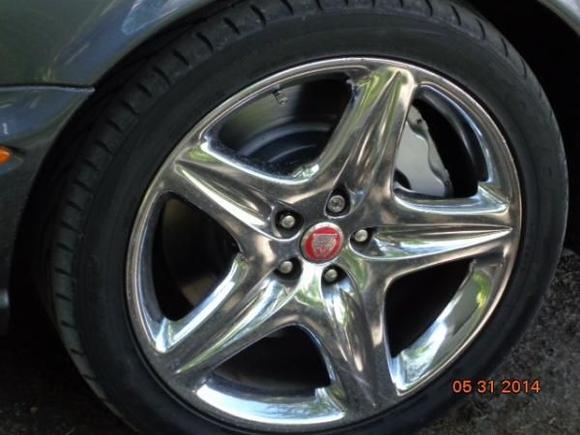 19 " CHROME CUSTOM MAGS WITH TOYO PROXES TIRES.