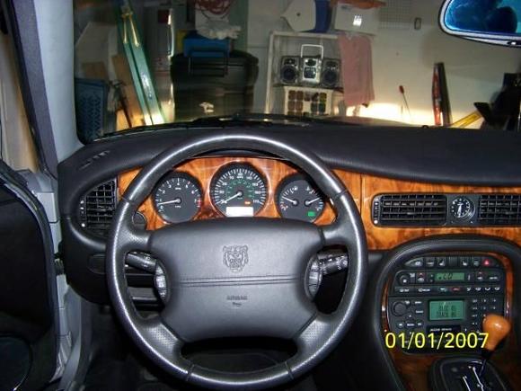 Interior shot, XJR interior with Black rug &amp; dash. Heated seats.