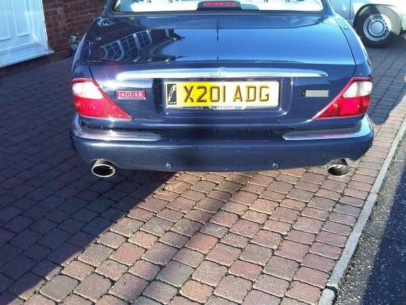 stainless sports exhaust fitted from the cats back.