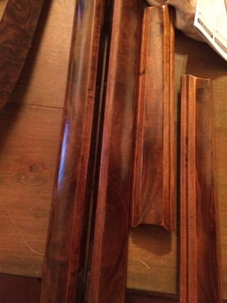 Refinished pieces with original veneer still intact
