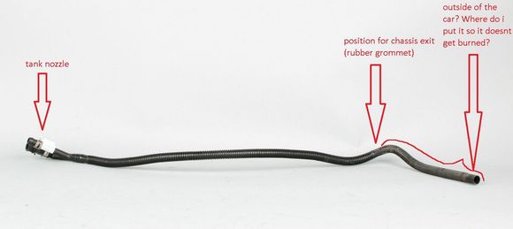 picture of the water drain hose from the gas nozzle