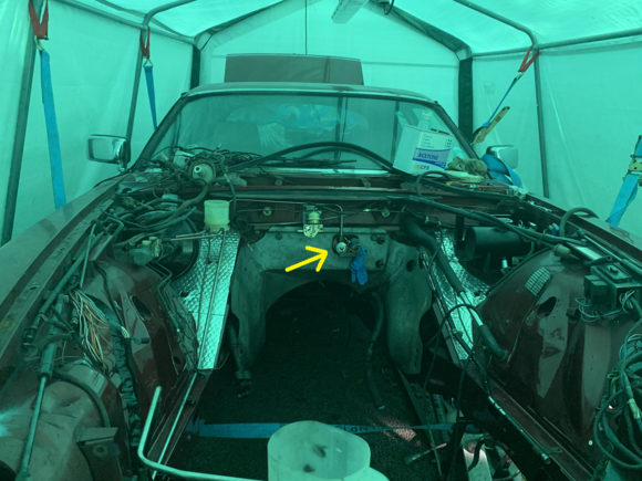 Yellow arrow is expansion valve location