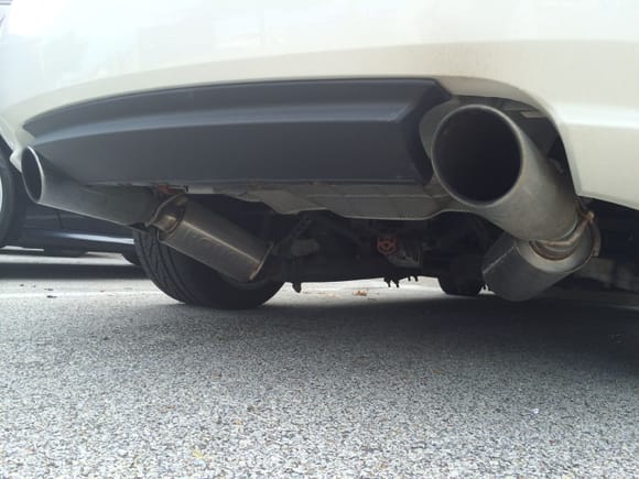 Custom exhaust on a 2007 XK.