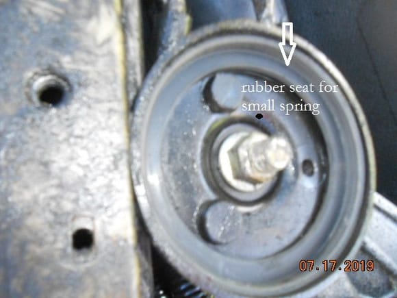 this is what is connected to the transmission. This part just sits on small spring 
