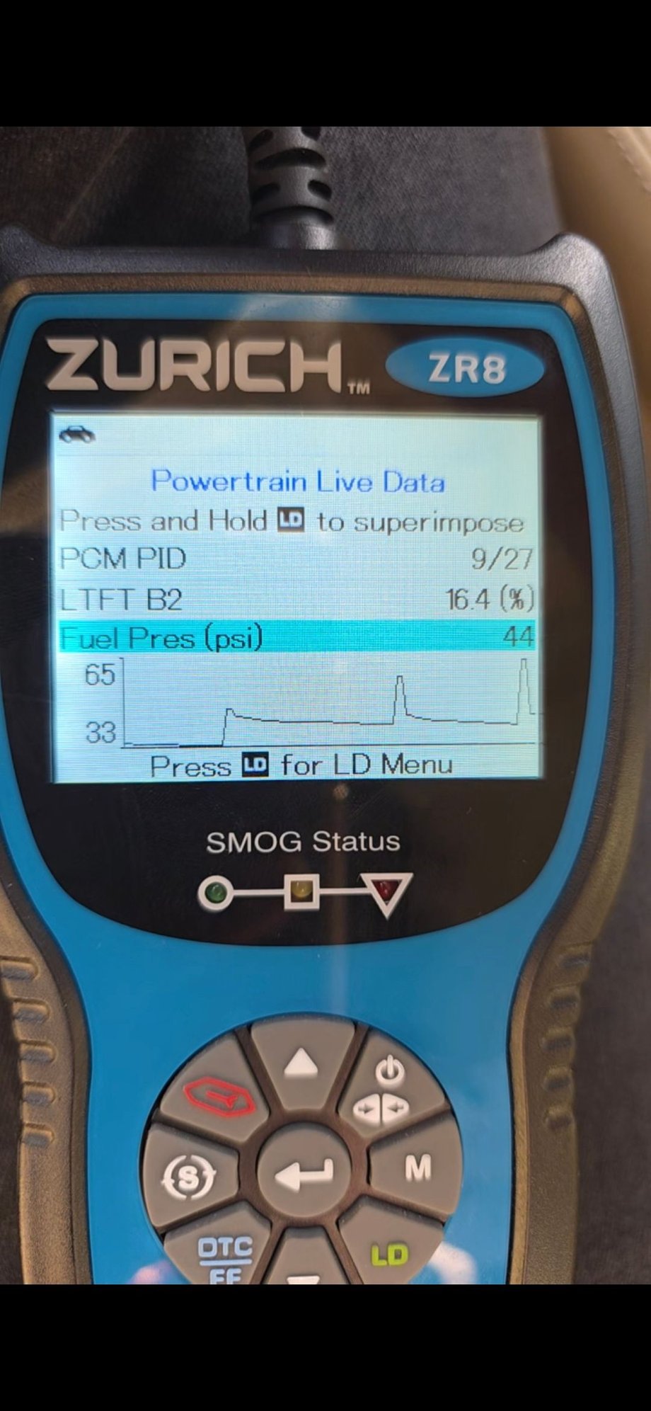 Fuel primed 3 times, lowest reading showing the first 