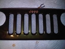 Grill with mesh off jeep