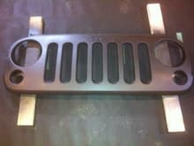 Grill sprayed with Bed Liner