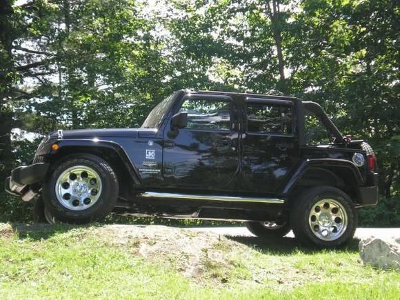 My Jeep JK on a small rock