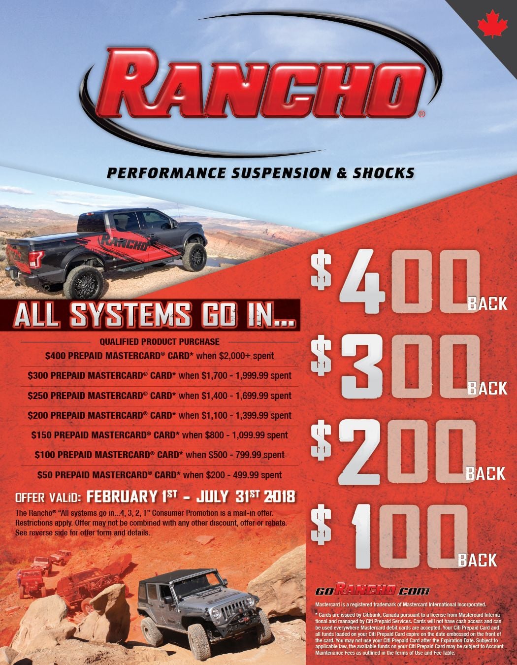 Steering/Suspension - Our Spring rebate is here!!! - New - 2007 to 2018 Jeep Wrangler - Long Beach, CA 90712, United States