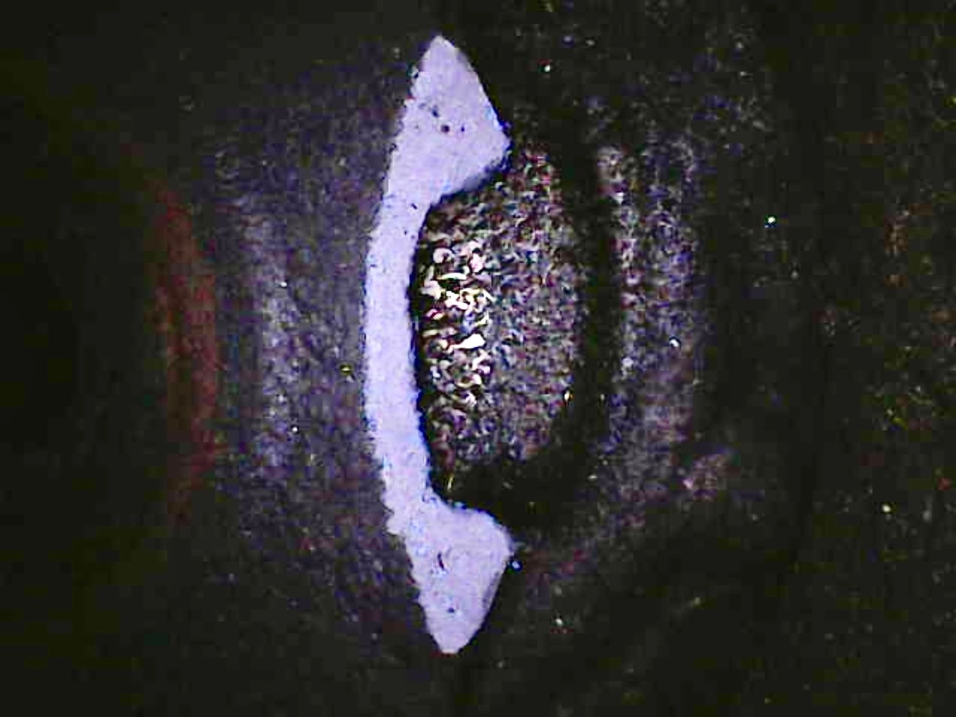 Detail of broken harmonic balancer lobe.