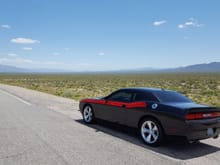 Challenger on the extraterrestrial highway near Rachael Nevada