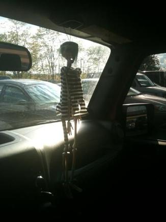 Skeleton in the front (there's another in the back, and he's bigger, but the picture sucked even more than this one).