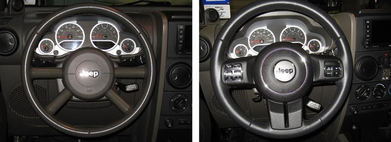 Completed Steering Wheel Conversion - 2011 Jeep Steering Wheel