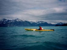 Day 4 - Lora digging the short lived calmer waters - Glacier Bay.