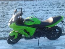 Getting a very green Ninja Photoed in the snow! Awesome!!!