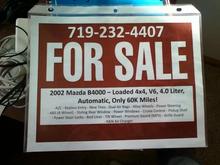 For Sale sign that was in the window.  I took it off after getting it home.