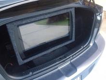 3D tv mounted in my trunk