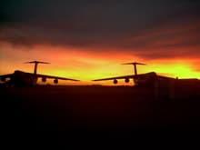 c-17 at sunrise