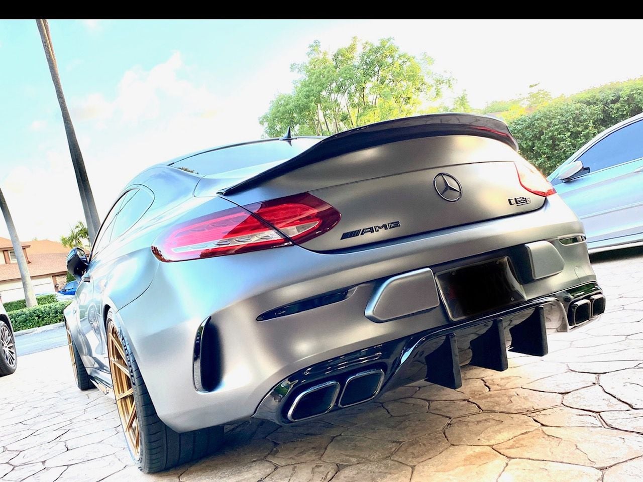 Exterior Body Parts - RX Carbon 2019 Carbon Fiber Diffuser with 2019 AMG tailpipes (Black) - Used - 2016 to 2020 Mercedes-Benz C63 AMG S - Miami, FL 33185, United States