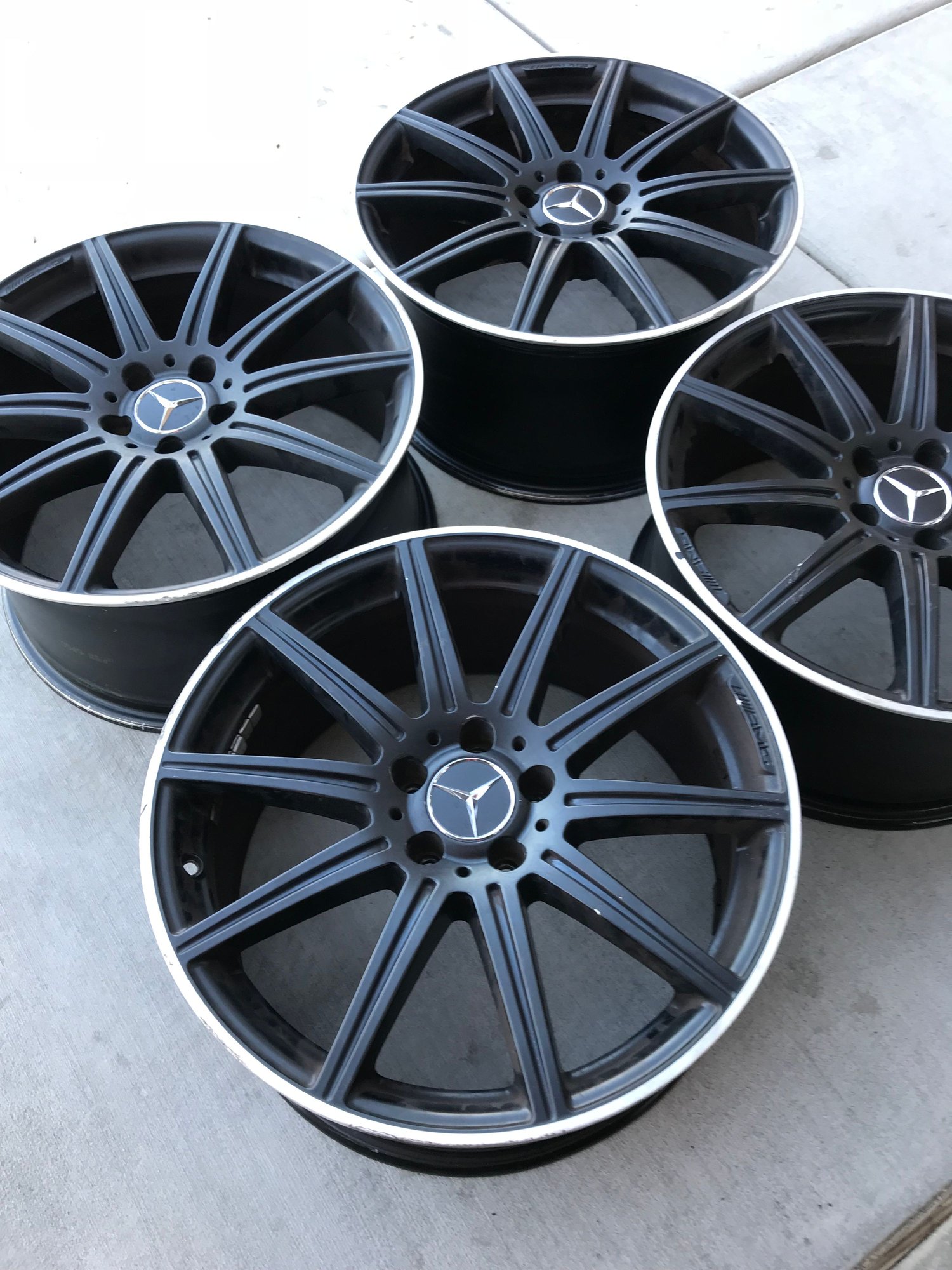 Wheels and Tires/Axles - E63s AMG W212 Satin Black Wheels - Used - 2014 to 2016 Mercedes-Benz E63 AMG S - Palm Springs, CA 92240, United States