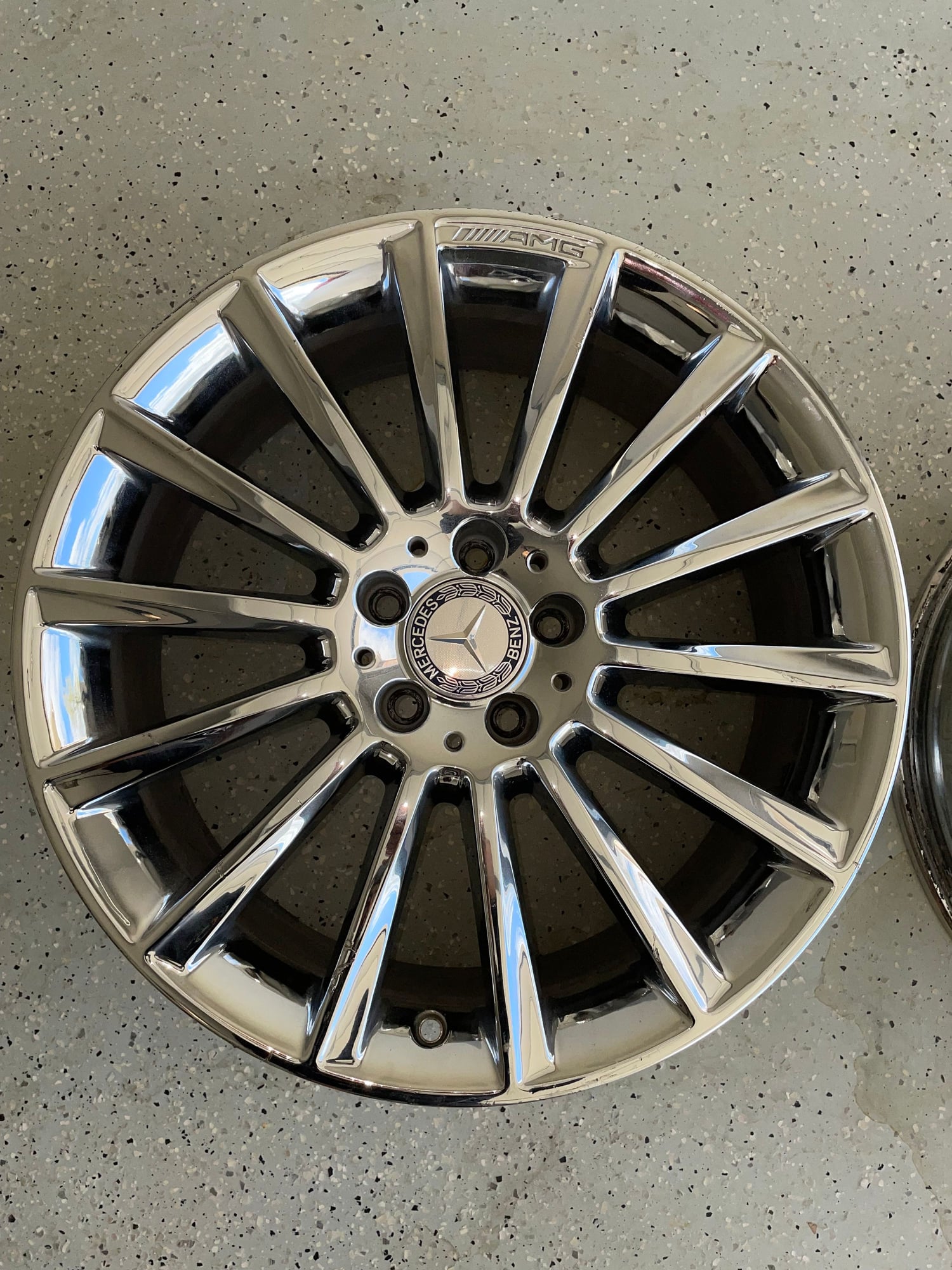 Wheels and Tires/Axles - 4x AMG 19 inch W205 C300 Multispoke Chrome Wheels - Used - 2015 to 2021 Mercedes-Benz C63 AMG - 2015 to 2021 Mercedes-Benz C-Class - Dallas, TX 75201, United States