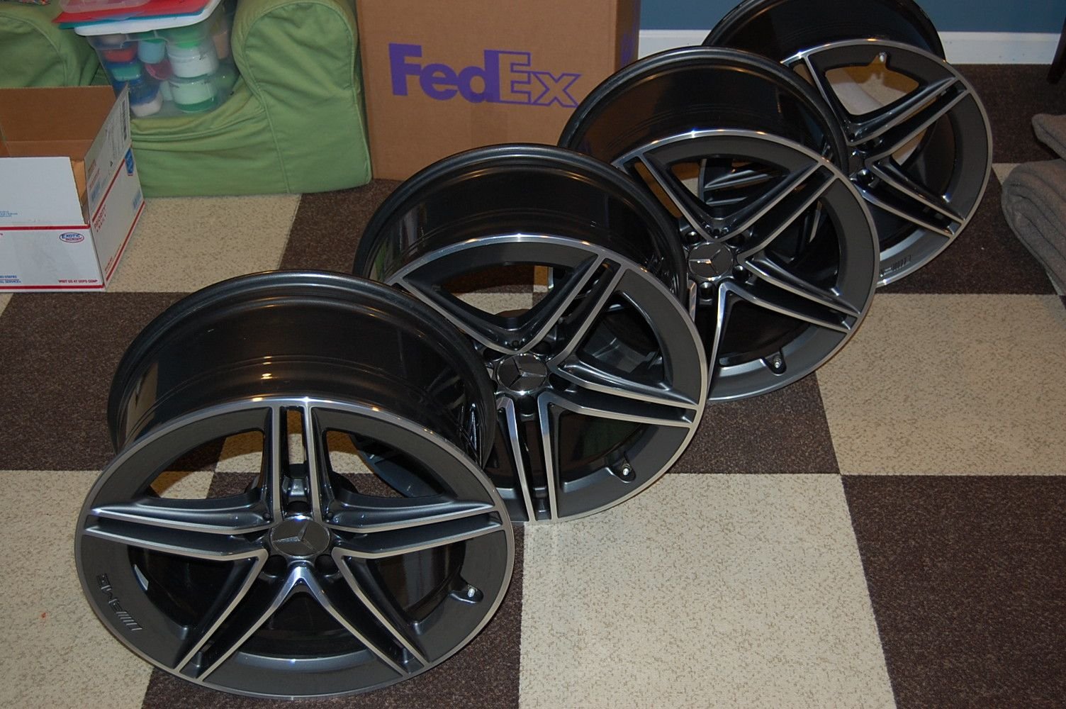 Wheels and Tires/Axles - AMG C63/s Coupe/Cabrio 19" OEM twin spoke rims 9x19, 10.5x19 - Used - 2017 to 2021 Mercedes-Benz C63 AMG S - 2017 to 2021 Mercedes-Benz C63 AMG - Morristown, NJ 07960, United States