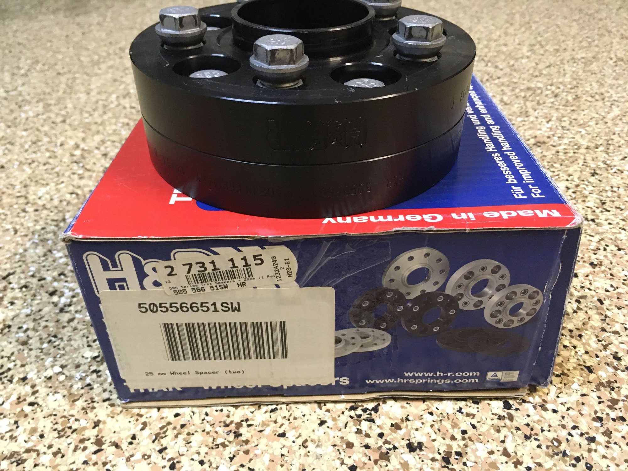 Wheels and Tires/Axles - H&R DRA 25mm Black Wheel Spacers 50556651SW M14x1.5 5x112 66.5 - Used - 2000 to 2020 Mercedes-Benz All Models - Orlando, FL 32828, United States