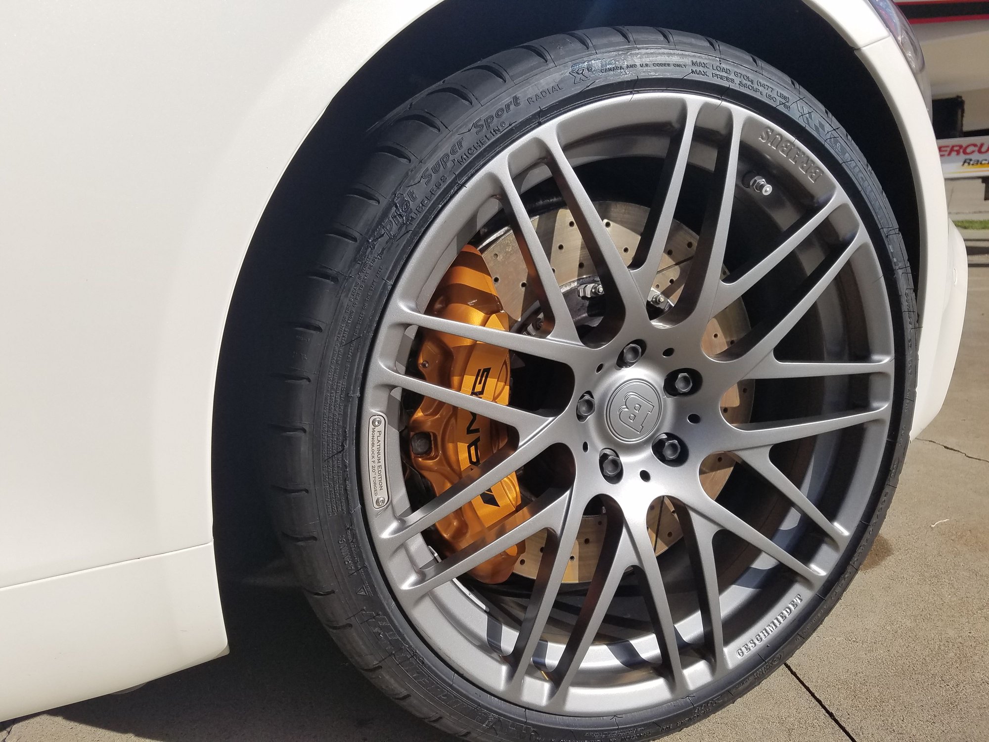Wheels and Tires/Axles - FS Brabus Forged Mono F 20/21" w/Michelin Tires and Sensors for an AMG GTS/SLS - Used - 2016 to 2020 Mercedes-Benz AMG GT - Seal Beach, CA 90740, United States
