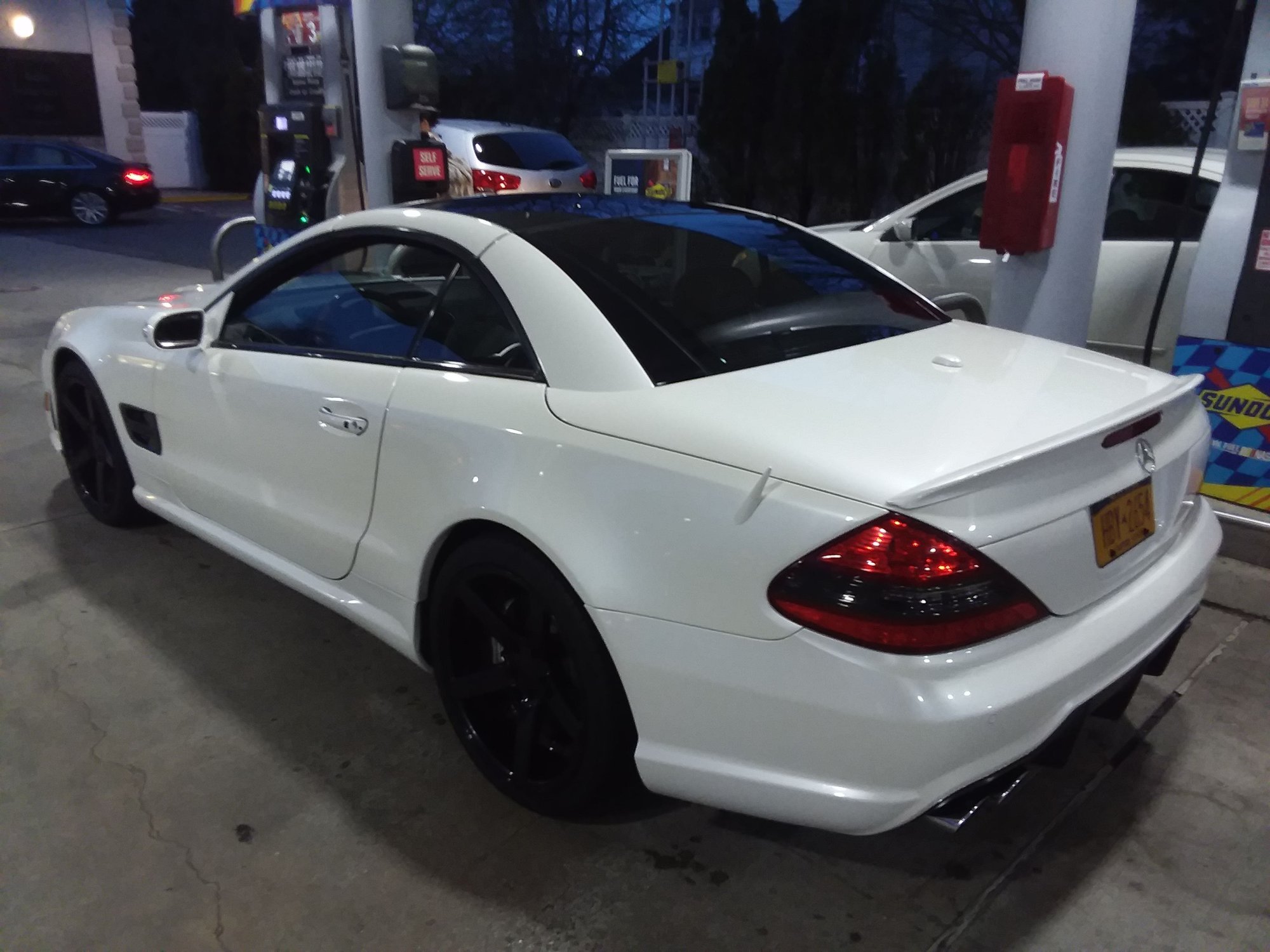 2007 Mercedes-Benz SL550 - 07 SL550 DESIGNO ROADSTER CONVERTED 2011 SL63 AMG BODY-BRAKES-EXHAUST WHITE W/WHITE - Used - VIN WDBSK71F77F133374 - 77,000 Miles - 8 cyl - 2WD - Automatic - Convertible - White - Syosset, NY 11791, United States