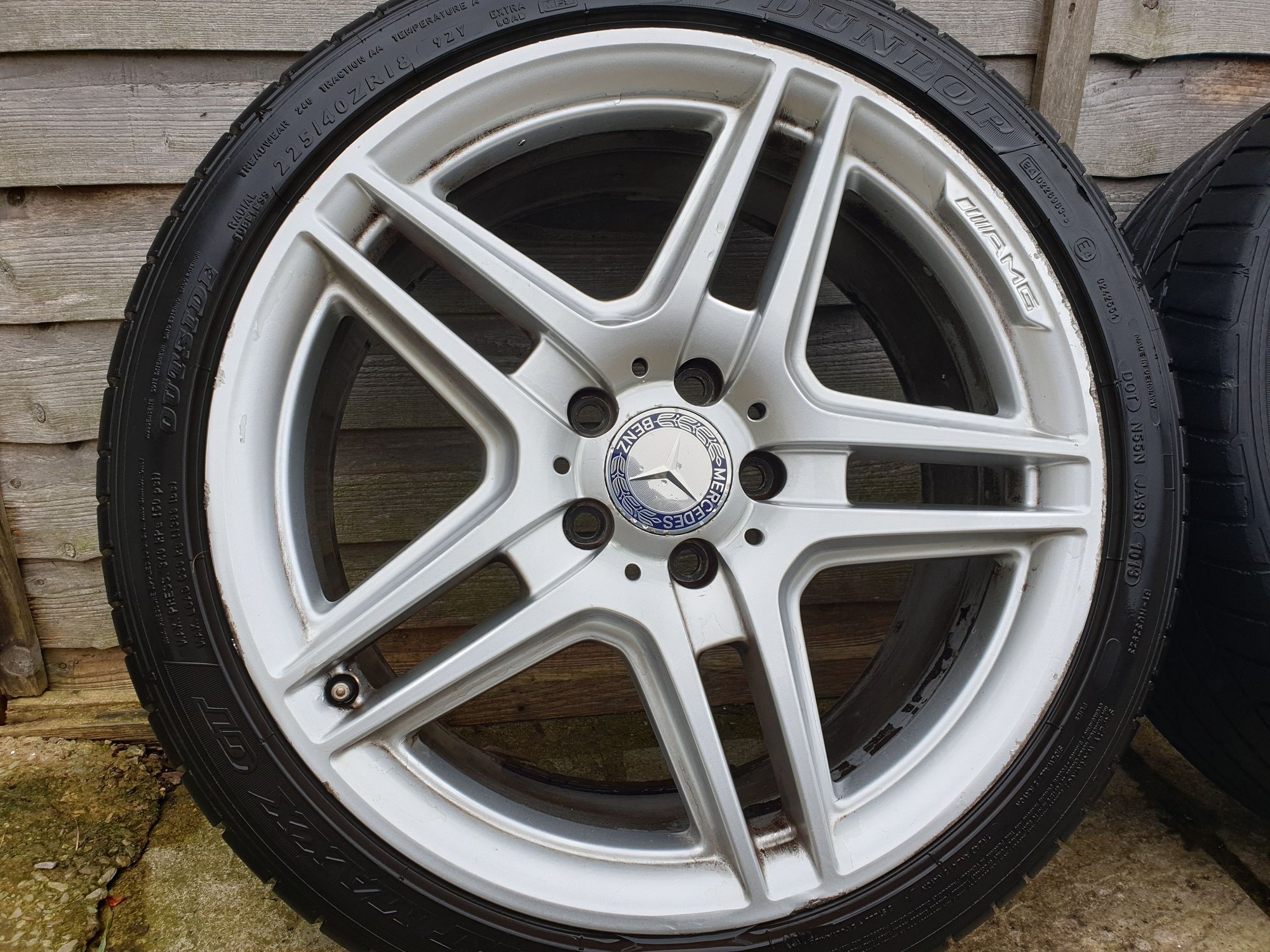 Wheels and Tires/Axles - W204 C Class AMG IV Alloy wheels and tyres 18 inch - Used - 2008 to 2014 Mercedes-Benz C250 - Dagenham RM82PR, United Kingdom