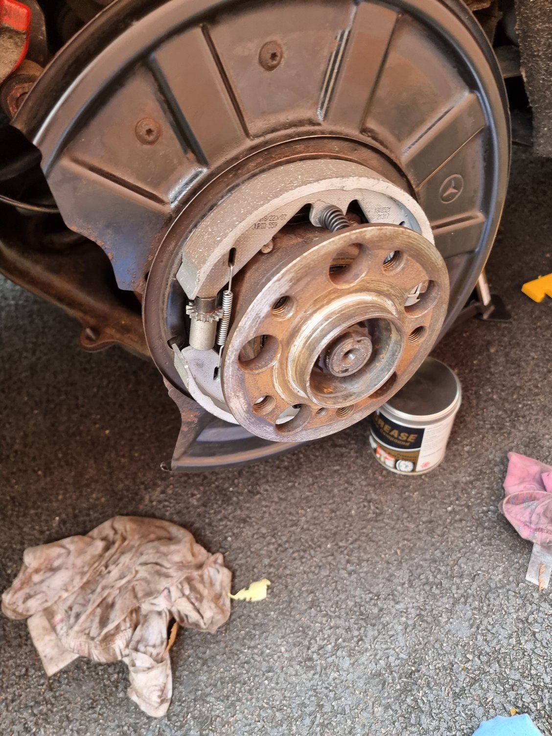w212 replaced parking brake shoes rubbing. Forums