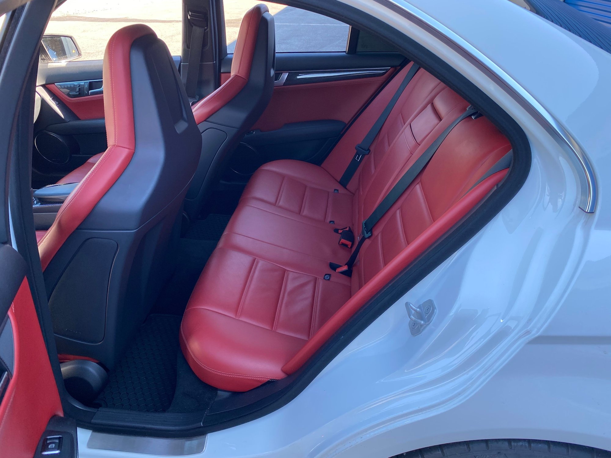 2013 Mercedes-Benz C63 AMG - 2013 Mercedes C63 AMG P31 Polar White w/ Red Designo Leather (Nicely Loaded) - Used - VIN WDDGF7HBXDA835265 - 39,570 Miles - 8 cyl - 2WD - Automatic - Sedan - White - Huntsville, AL 35824, United States