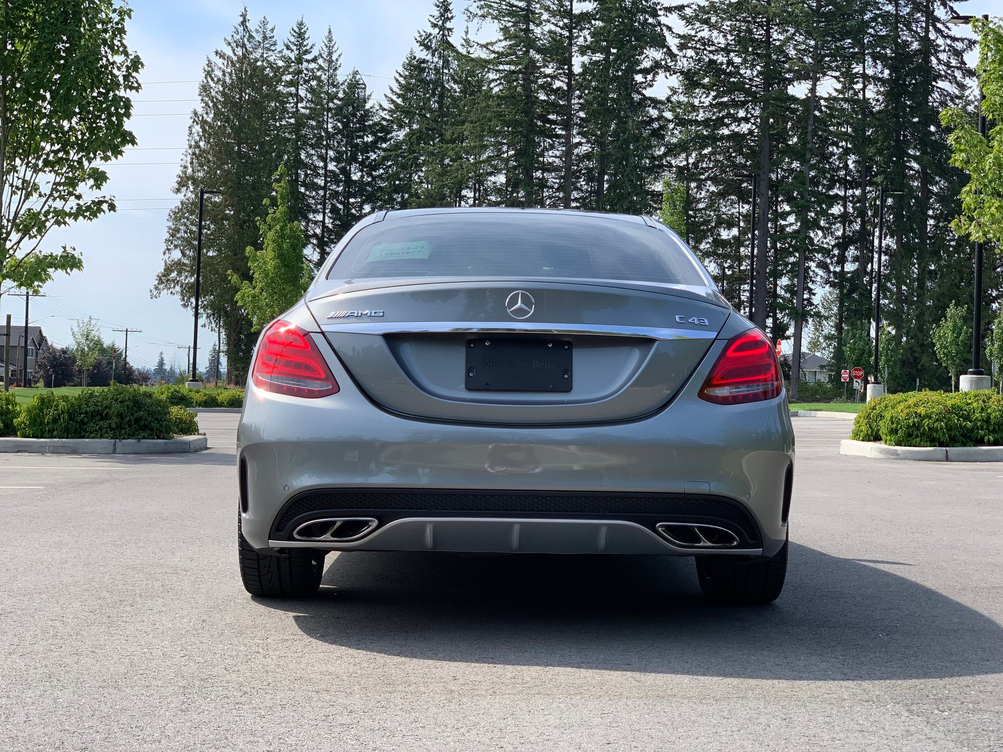 Exterior Body Parts - OEM Rear Bumper Diffuser + Exhaust Tips from C450 AMG - Used - 2015 to 2018 Mercedes-Benz C-Class - Snohomish, WA 98296, United States