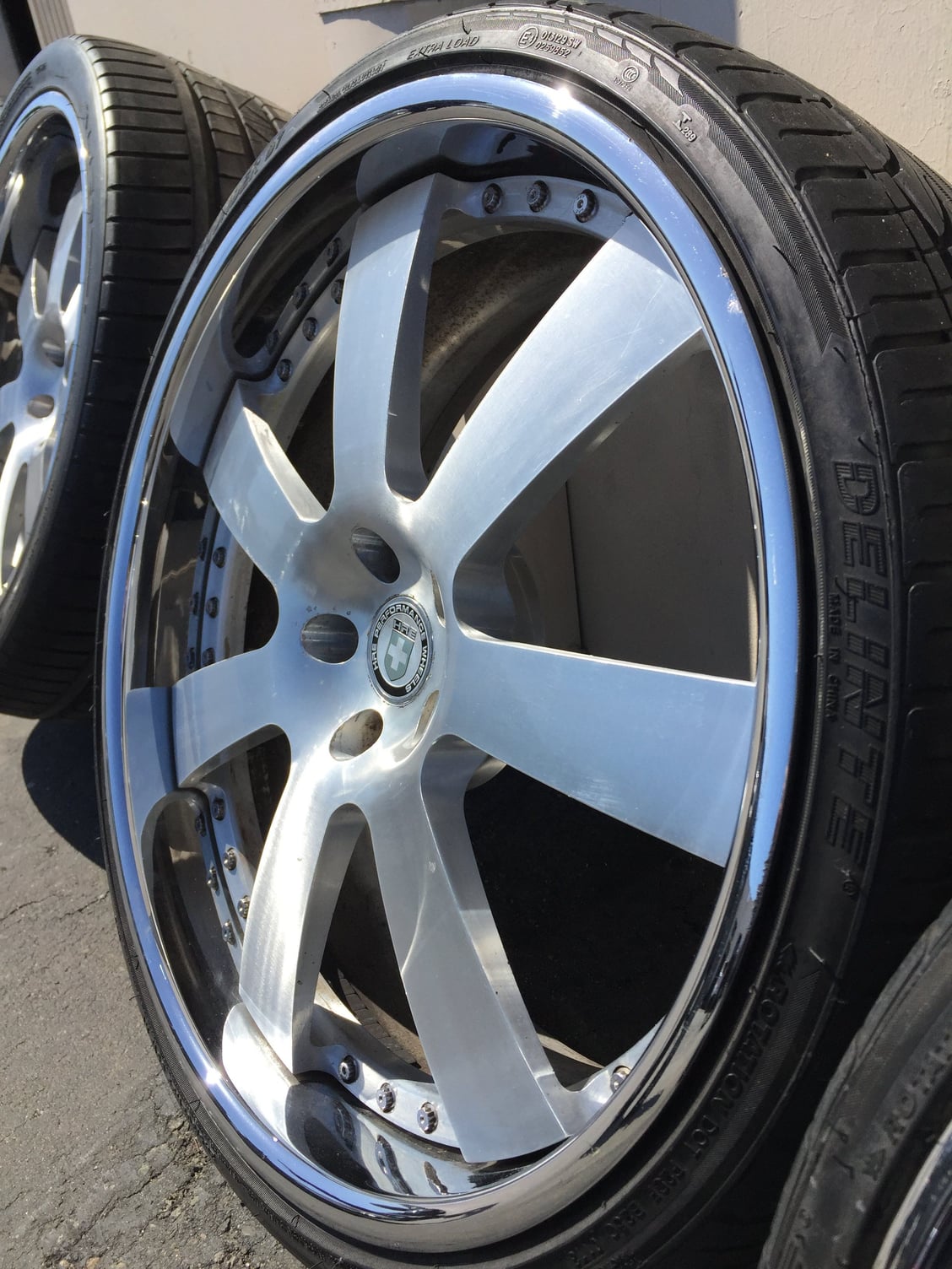 Wheels and Tires/Axles - 22" HRE #948R 3-Pc Wheels and Tires - Polished Lip with Brushed Center - S550 W221 - Used - 2007 to 2013 Mercedes-Benz S550 - Huntington Beach, CA 92649, United States