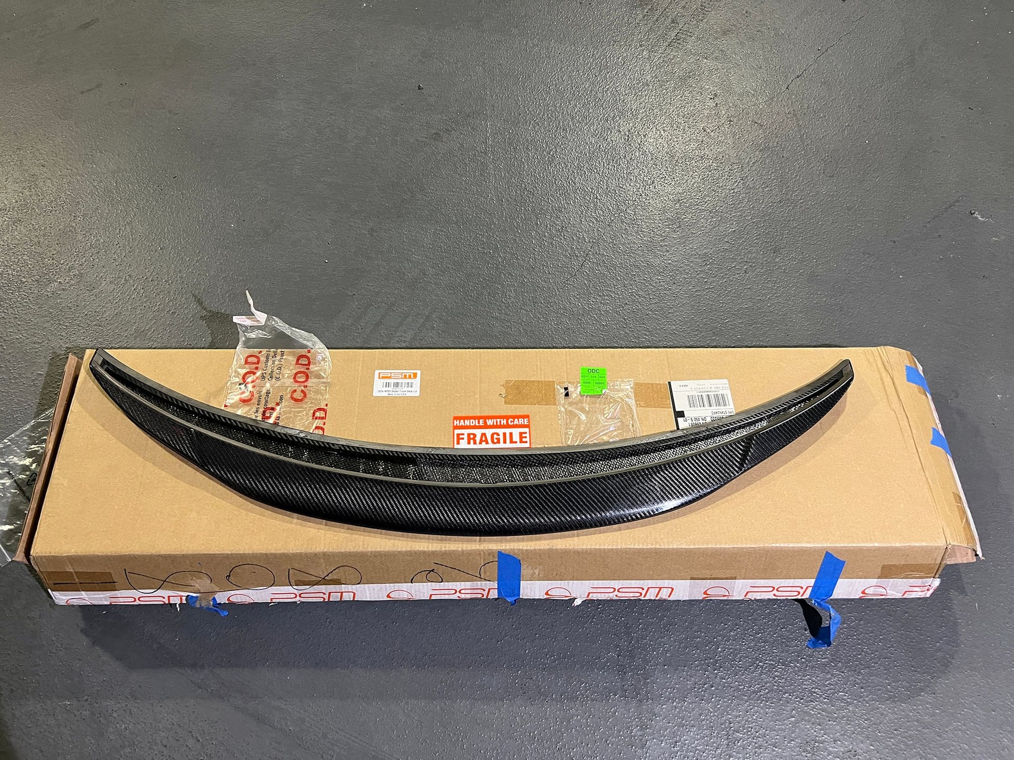 Exterior Body Parts - PSM Dynamic Carbon Fiber Spoiler (MSD07V1CF Trunk Deck Lid) C43/C63 W205 Sedan - Used - Mississauga, ON, Canada