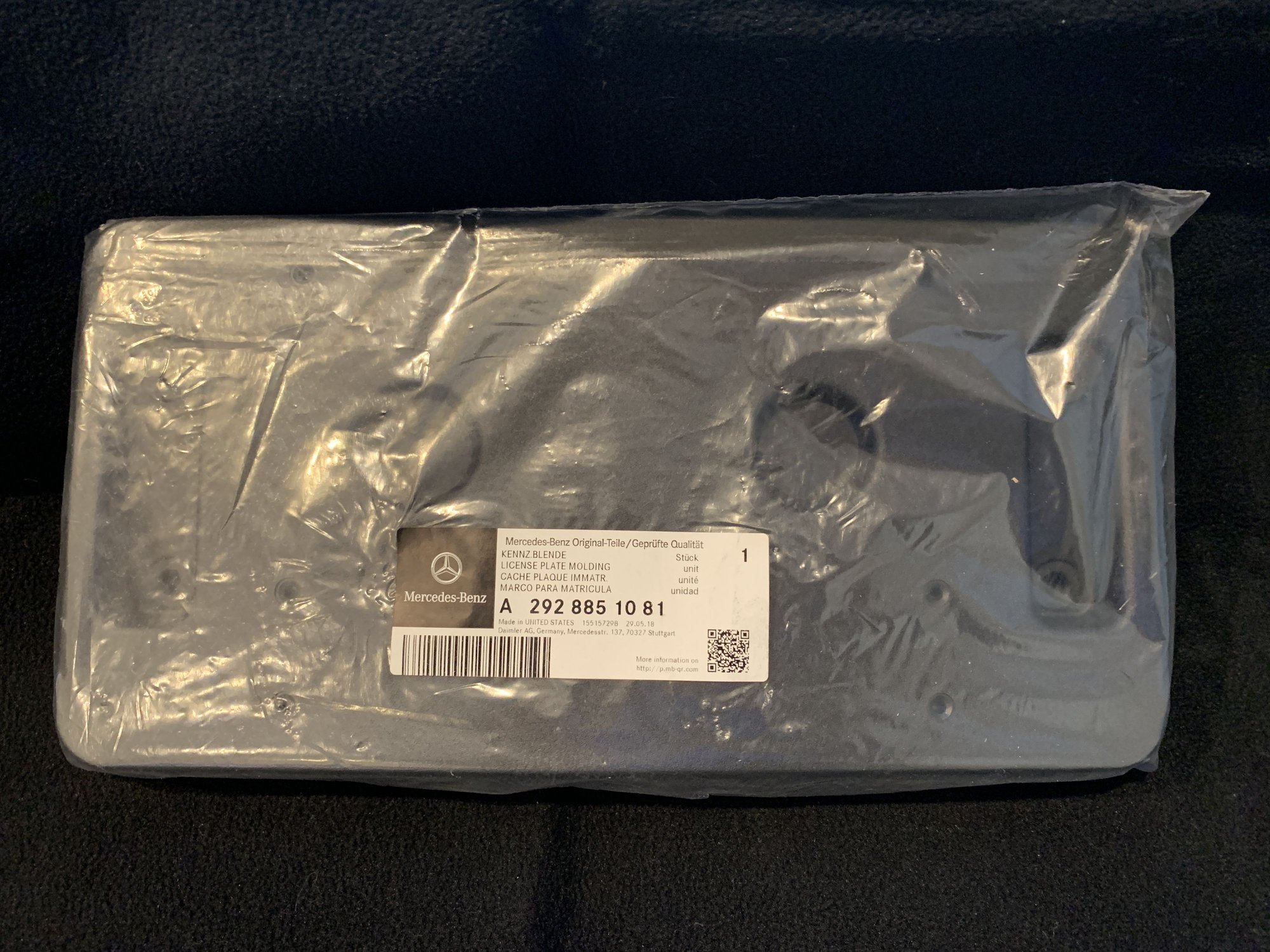 Exterior Body Parts - OEM MERCEDES BENZ FRONT LICENSE BRACKET 2016-2018 GLE/GLS, FREE SHIPPING - Used - All Years Mercedes-Benz All Models - Palo Alto, CA 94304, United States