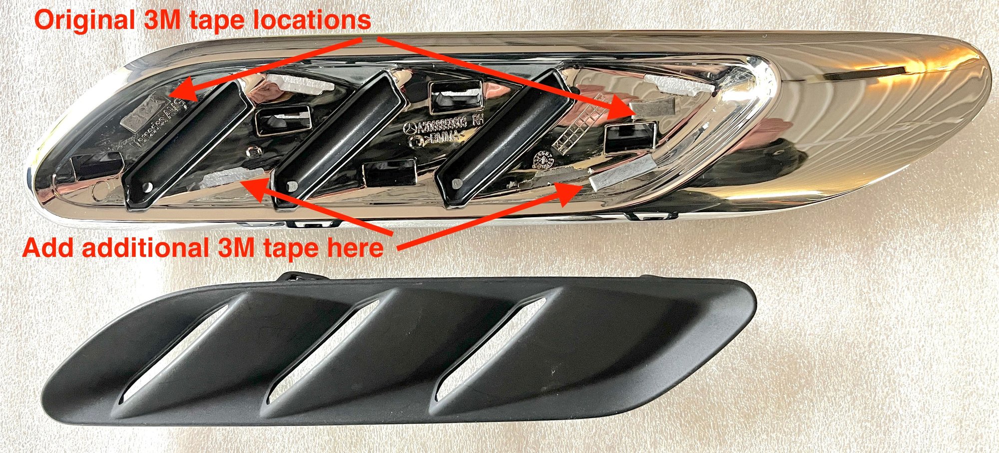 Exterior Body Parts - Slightly damaged (but serviceable) W214 E53 passenger side fender vent. - Used - 2025 to 2026 Mercedes-Benz E53 AMG - Telford, PA 18969, United States